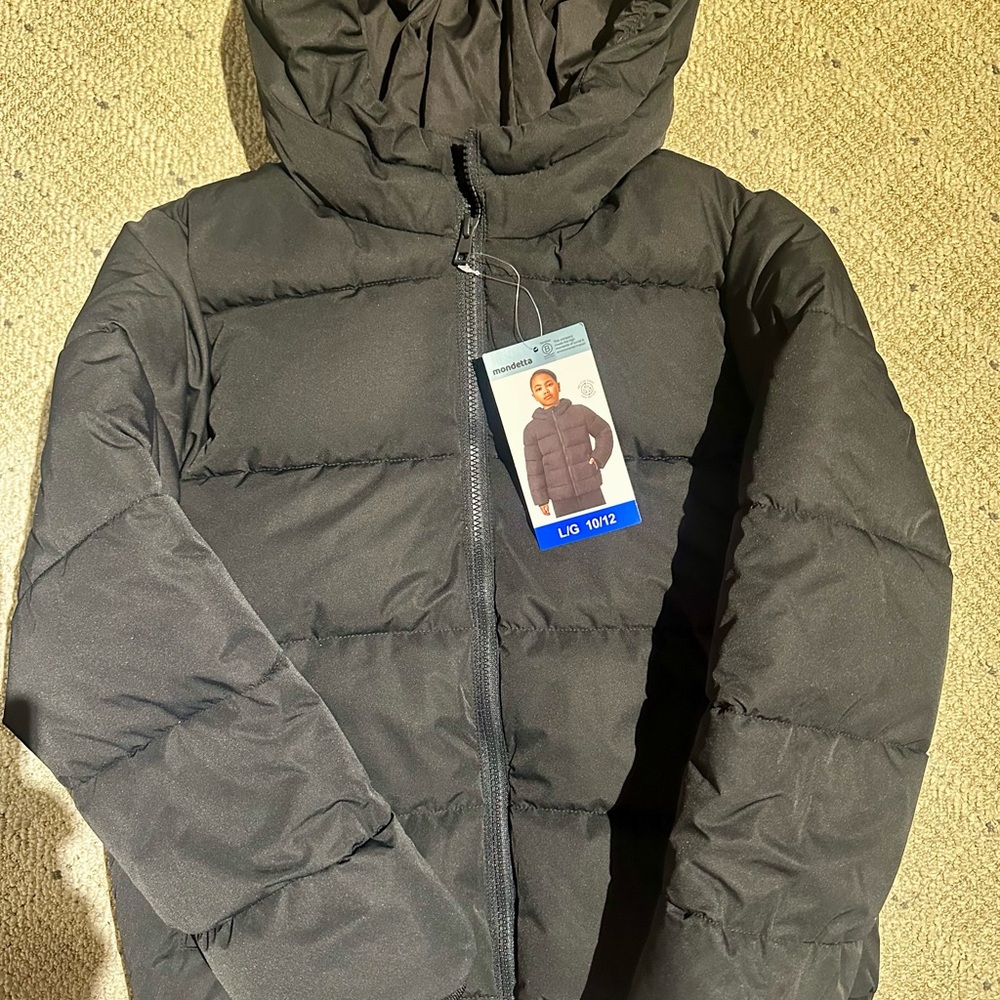 Mondetta Charcoal Puffer Jacket with Hood